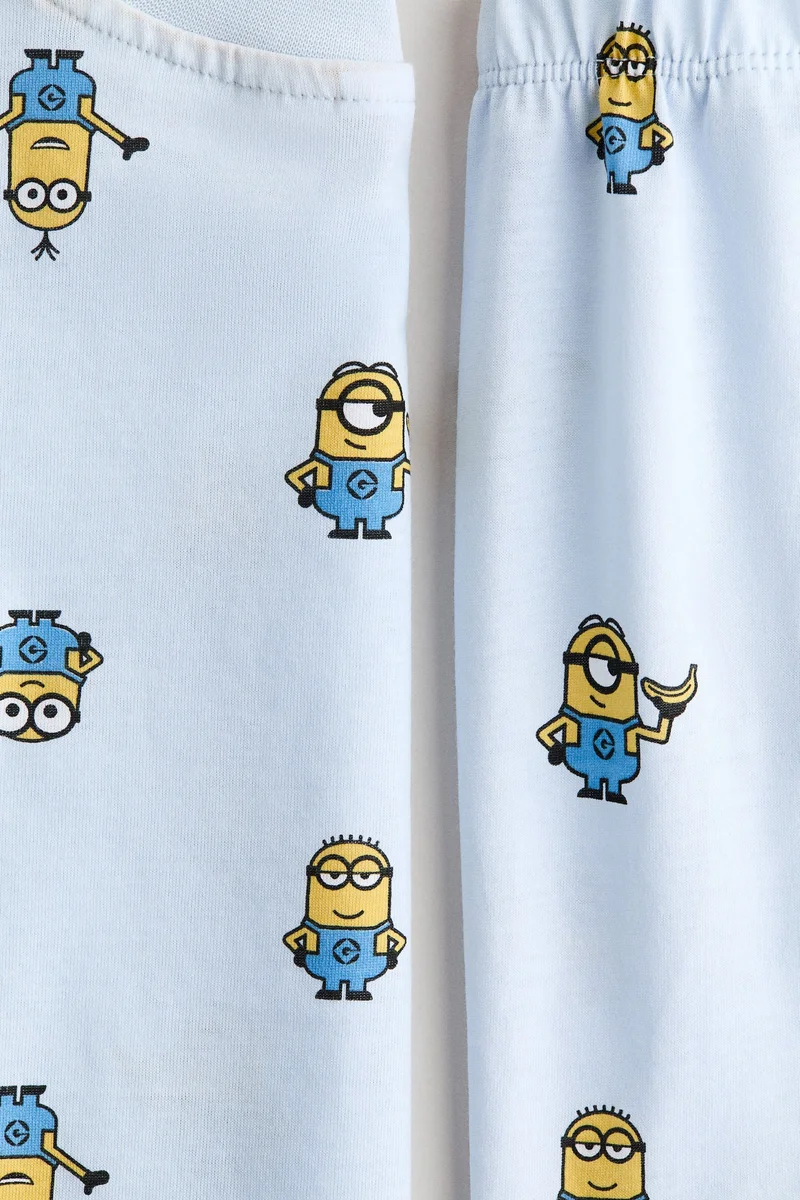 اتش اند ام بيجاما من القطن مزينة بطبعة